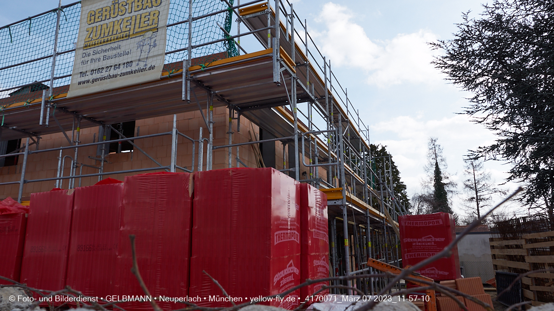 07.03.2023 - Baustelle Niederalmstrasse 16 in Neuperlach